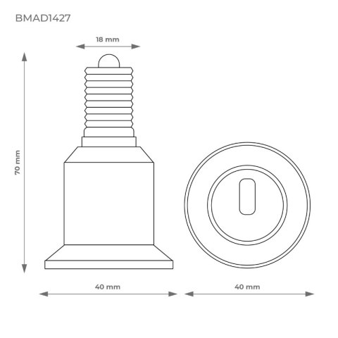 Adapter żarówki E14 na E27 DPM