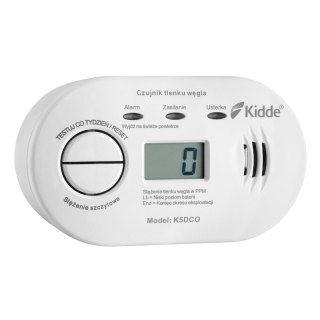 Czujnik czadu bateryjny z wyświetlaczem K5DCO, gwarancja 7 lat, Kidde KIDDE