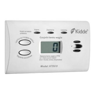 Czujnik czadu bateryjny z wyświetlaczem K7DCO, gwarancja 10 lat, Kidde KIDDE