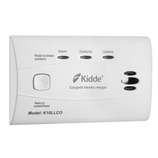Czujnik czadu z wbudowaną baterią K10LLCO, gwarancja 10 lat, Kidde KIDDE