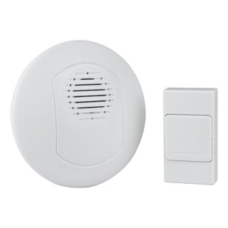 Dzwonek bezprzewodowy bateryjny, biały BRAK MARKI