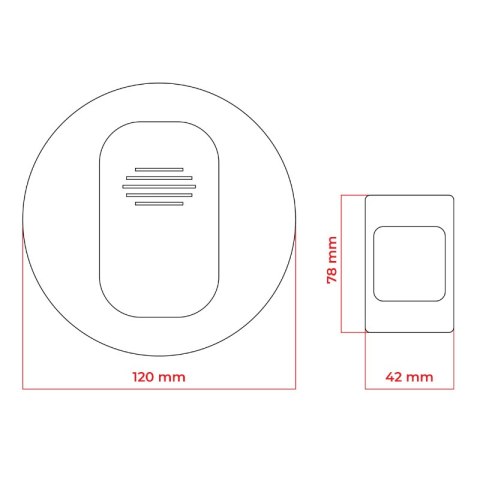 Dzwonek bezprzewodowy bateryjny, biały BRAK MARKI