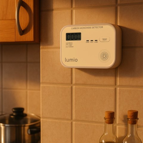 Czujnik czadu z wyświetlaczem, bateryjny, LUMIO