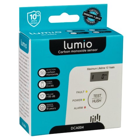 Czujnik czadu z wyświetlaczem, bateryjny, LUMIO