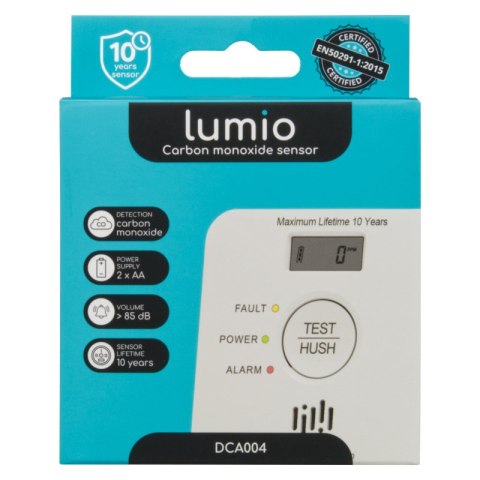 Czujnik czadu z wyświetlaczem, bateryjny, LUMIO