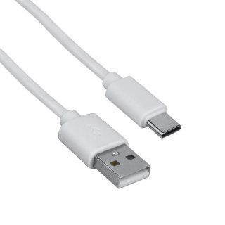 Przewód USB A - C, biały, 2 m