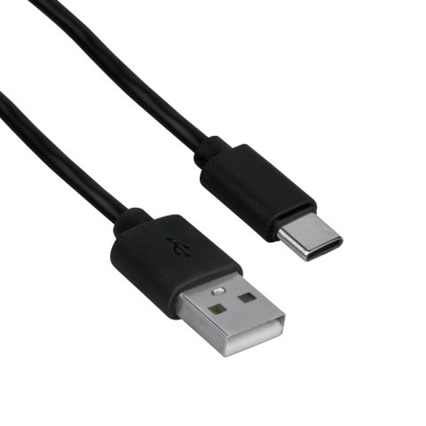 Przewód USB A - C, czarny, 1 m