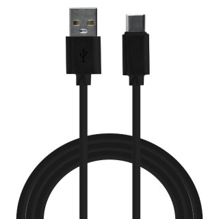 Przewód USB A - C, czarny, 1 m