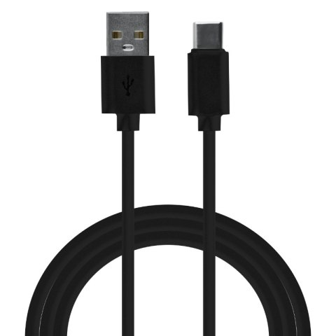 Przewód USB A - C, czarny, 2 m