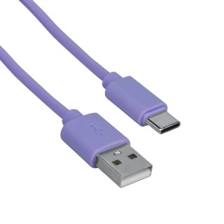 Przewód USB A - C, fioletowy, 1 m