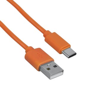 Przewód USB A - C, pomarańczowy, 1 m