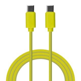 Przewód USB C - C, żółty, 1 m