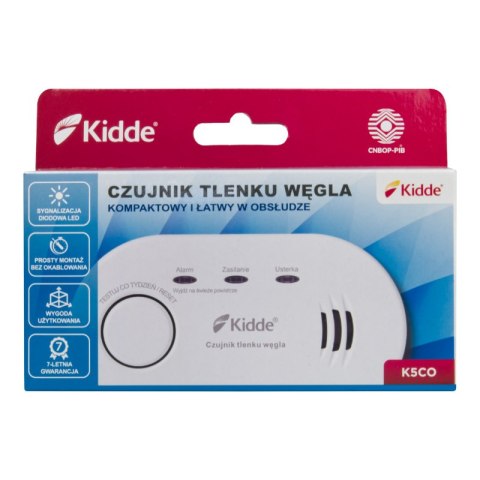 Czujnik czadu bateryjny K5CO, gwarancja 7 lat, Kidde KIDDE