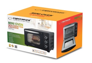 Esperanza Mini Piekarnik NAPOLI 25L, 1600W z konwekcją i rożnem