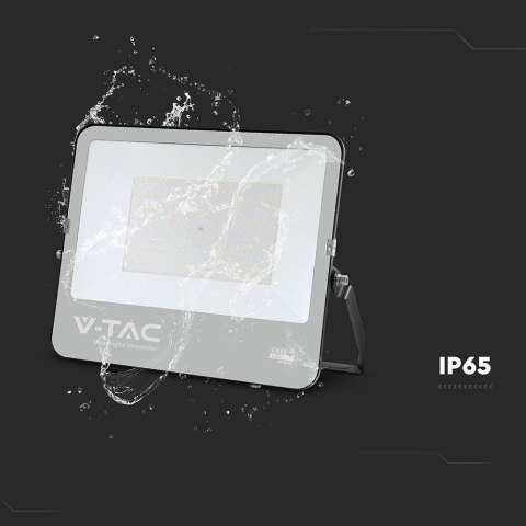 Projektor LED V-TAC CREE CHIP 200W 135lm/W czarna obudowa przewód 1m IP65 VT-44201 4000K 27000lm 6 lat gwarancji