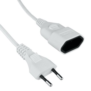 Przedłużacz, 1 gniazdo, biały, 3 m DPM