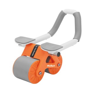Przyrząd do ćwiczenia mięśni brzucha z timerem, AB roller Wheel AB-3 , kolor szaro-pomarańczowy , REBEL ACTIVE