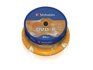 DVD-R VERBATIM 4.7GB X16 MATT SILVER (CAKE 25)