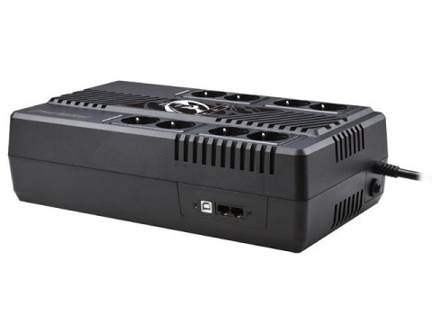 UPS POWERWALKER LINE-INTERACTIVE 1000VA MS 8X SCHUKO, RJ45 IN/OUT, USB HID, ŁADOWARKA