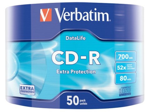 CDR VERBATIM 700MB EXTRA PROTECTION WRAP (SPINDLE 50)
