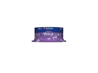 DVD+R VERBATIM 4.7GB X16 MATT SILVER (CAKE 25)