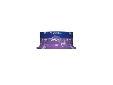 DVD+R VERBATIM 4.7GB X16 MATT SILVER (CAKE 25)