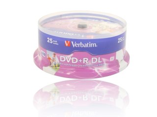 DVD+R VERBATIM 8.5GB X8 DOUBLE LAYER PRINT NO ID BRAND (CAKE 25)