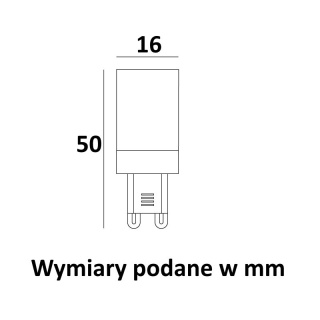 Kobi żarówka lampa LED 4W G9 3000K 380LM ciepło biała