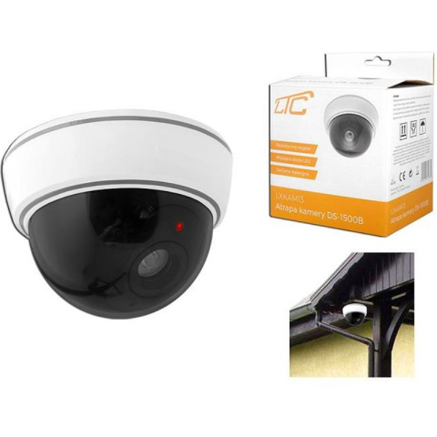 LTC DS-1500B atrapa kamery kopółkowa biała z podświetleniem LED LTC DS-1500B atrapa kamery kopółkowa biała z podświetleniem LED