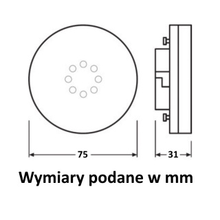 OSRAM Żarówka lampa LED GX53 40 120° 6W 2700K 470LM 75MM