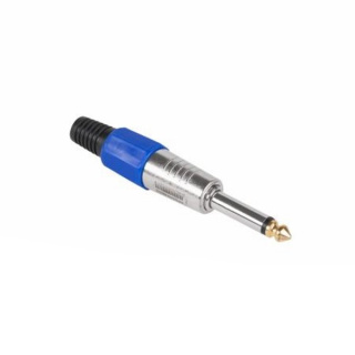 Wtyk Jack 6.3mm mono HQ niebieski