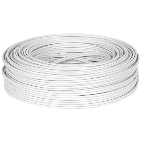 Kabel ekranowany koncentryczny + zasilanie 2x0,5, przewód do telewizji przemysłowej biały Kabel ekranowany koncentryczny + zasilanie 2x0,5, przewód do telewizji przemysłowej biały