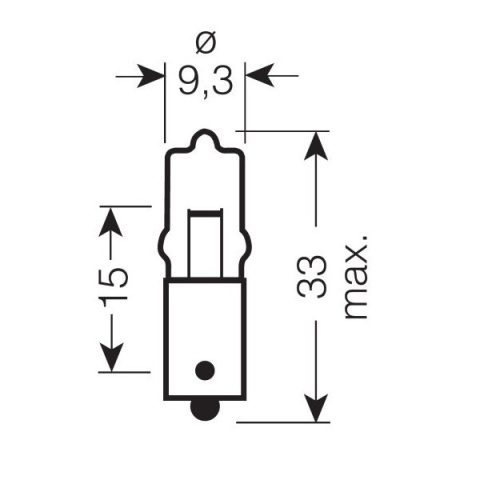 OSRAM żarówka samochodowa 12V 10W H10W BA9S