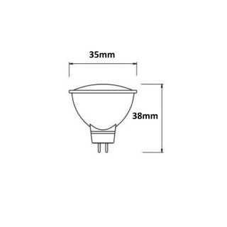 Osram żarówka lampa LED 4W = 35W GU4 2700K 345LM MR11 ciepło biała