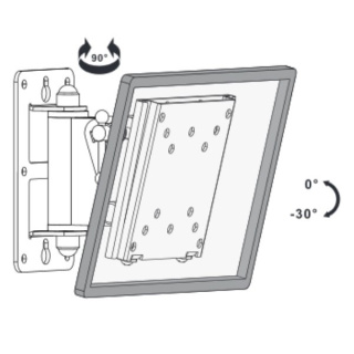 Cabletech UCH0023A uchwyt ścienny uniwersalny do LCD/LED TV 13"-27" z regulacją w poziomie oraz pionie