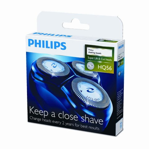 Philips HQ56/50, oryginalne zapasowe wymienne trzy głowice tnące do golarek Philips Philips HQ56/50, oryginalne zapasowe wymienne trzy głowice tnące do golarek Philips