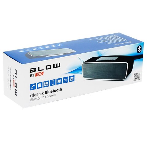 Blow BT100 Głośnik Bluetooth 2x3W FM mikrofon AUX Blow BT100 Głośnik Bluetooth 2x3W FM mikrofon AUX