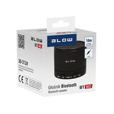 Blow BT60 Głośnik przenośny bluetooth AUX czarny Blow BT60 Głośnik przenośny bluetooth AUX czarny