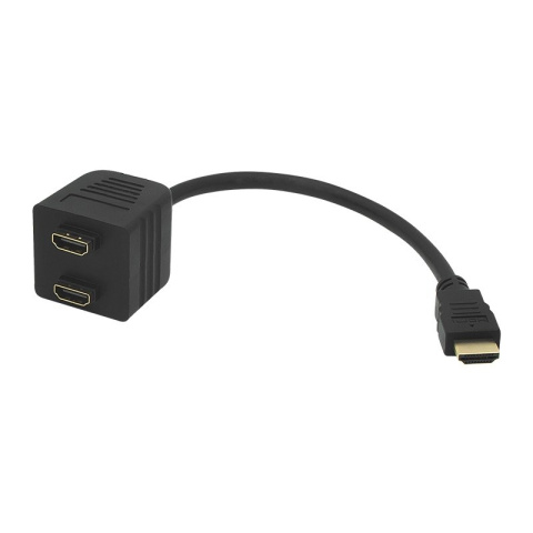 Blow rozgałęźnik, rozgałęziacz, adapter HDMI (wtyk - 2x gniazdo) na przewodzie 30cm Blow rozgałęźnik, rozgałęziacz, adapter HDMI (wtyk - 2x gniazdo) na przewodzie 30cm