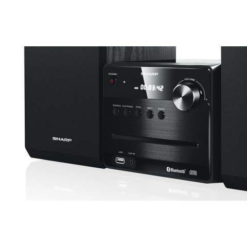 Sharp XL-B510(BK), mikrowieża 40W FM, BT, MP3, USB, CD, AUX, pilot, wieża czarna Sharp XL-B510(BK), mikrowieża 40W FM, BT, MP3, USB, CD, AUX, pilot, wieża czarna