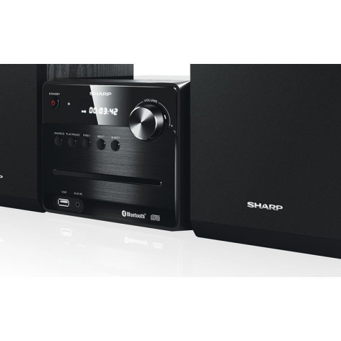 Sharp XL-B510(BK), mikrowieża 40W FM, BT, MP3, USB, CD, AUX, pilot, wieża czarna Sharp XL-B510(BK), mikrowieża 40W FM, BT, MP3, USB, CD, AUX, pilot, wieża czarna