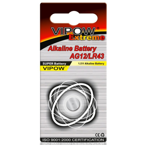 Vipow Extreme Bateria 1142F LR43 AG12 1.5V Vipow Extreme Bateria 1142F LR43 AG12 1.5V
