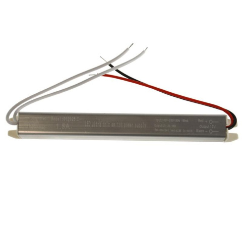 Bowi zasilacz do taśm ledowych 12V 1,5A 18W ultra slim za lustro Bowi zasilacz do taśm ledowych 12V 1,5A 18W ultra slim za lustro