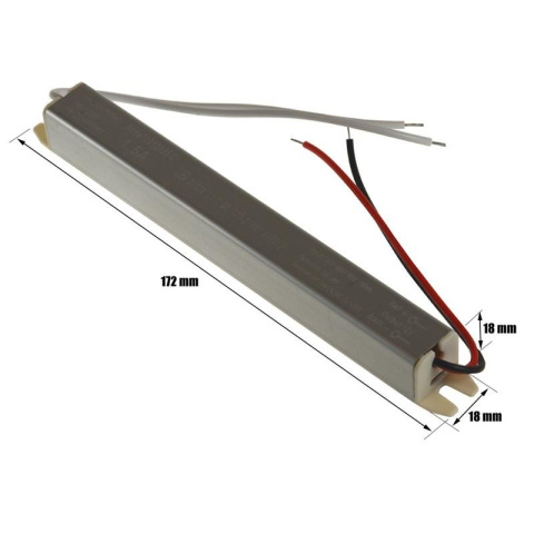 Bowi zasilacz do taśm ledowych 12V 1,5A 18W ultra slim za lustro Bowi zasilacz do taśm ledowych 12V 1,5A 18W ultra slim za lustro