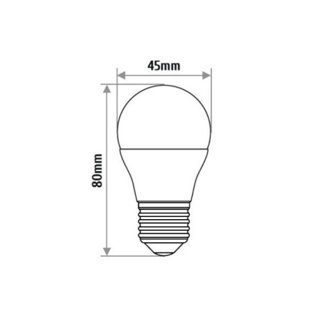 INQ żarówka lampa LED 7W E27 3000K 470LM mała kulka ciepło biała