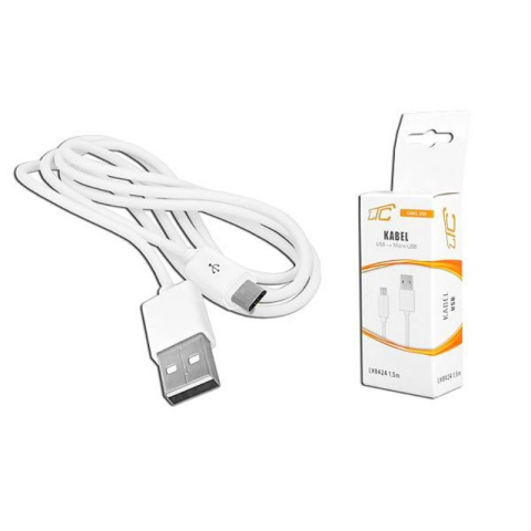 LTC przewód USB 2.0, kabel USB typ A - micro USB 1,5m biały LTC przewód USB 2.0, kabel USB typ A - micro USB 1,5m biały