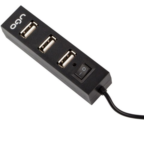 UGO HUB USB 2.0, 4 portowy z wyłącznikiem, aktywny UGO HUB USB 2.0, 4 portowy z wyłącznikiem, aktywny
