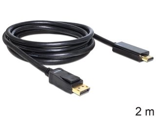 KABEL DISPLAYPORT(M) V1.1->HDMI(M) 2M CZARNY GOLD DELOCK