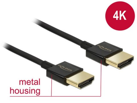 KABEL HDMI M/M V2.0 0.25M 4K 60HZ 3D SLIM PREMIUM DELOCK KABEL HDMI M/M V2.0 0.25M 4K 60HZ 3D SLIM PREMIUM DELOCK