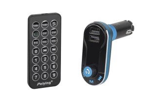 Samochodowy transmiter z funkją bluetooth (2x gniazda USB)